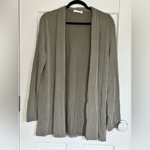 NWOT Phil Love ribbed sage green cardigan light sweater - size L